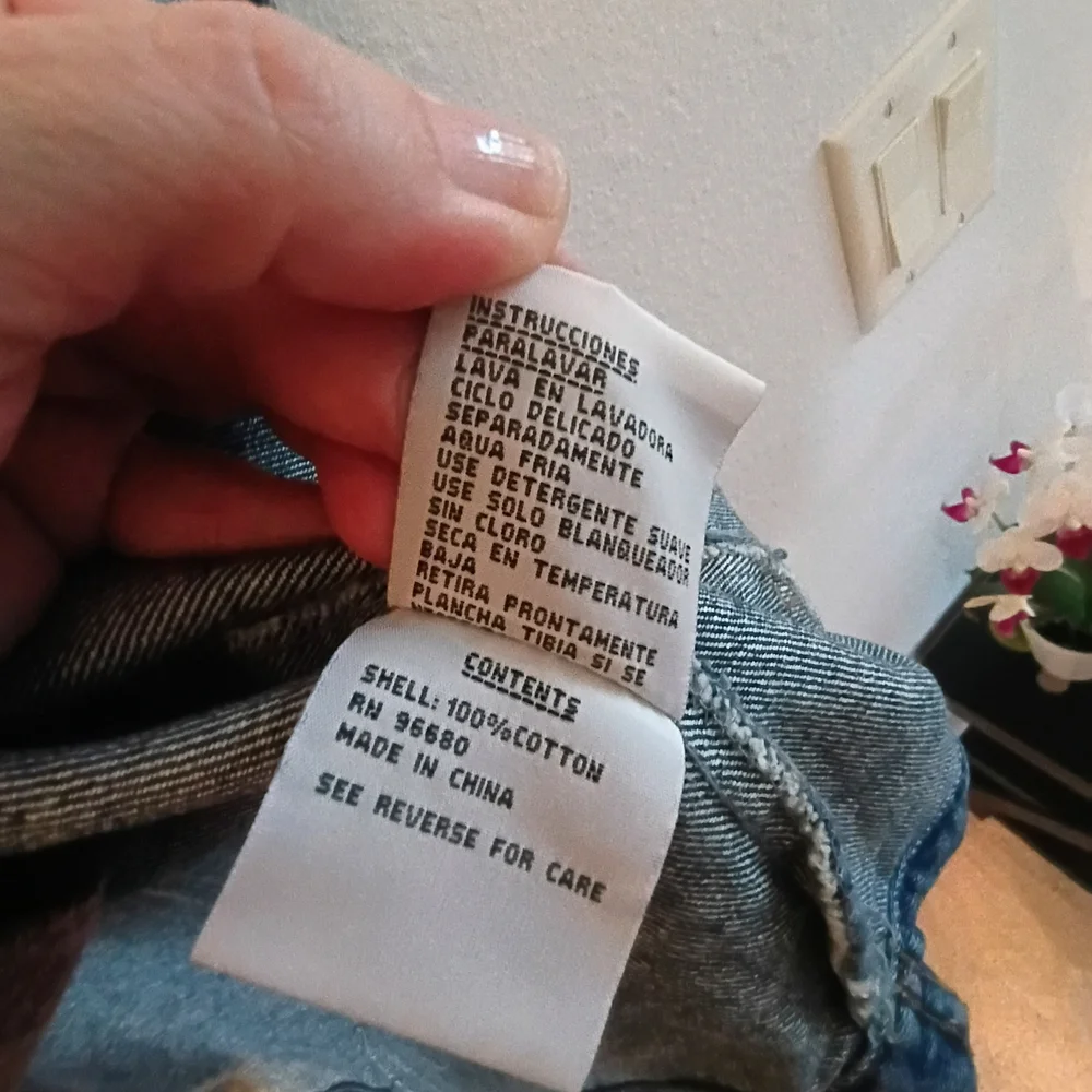 Windbreaker Denim Jacket Womens Medium Vintage Style Stone Wash Jean Jacket - Picture 5 of 7